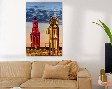 Nieuwe Toren en Stadsbrug in Kampen van Sjoerd van der Wal Fotografie