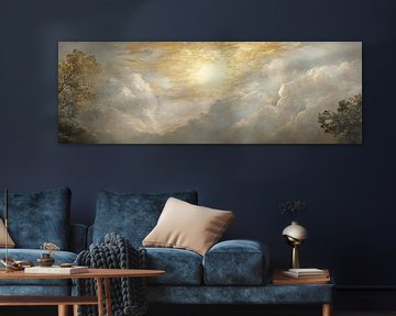 Hemellicht | Whispering Clouds van Abstract Schilderij