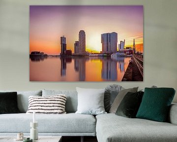 Rotterdam Skyline at sunset