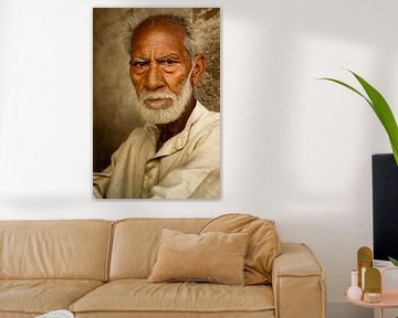 portret van een man in India sur Paul Piebinga