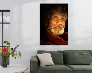 Portrat van een indiase man van Paul Piebinga