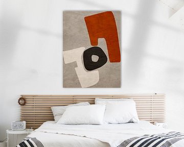 Organische abstracte kunst - aardse tinten