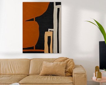 Organische abstracte kunst - aardse tinten