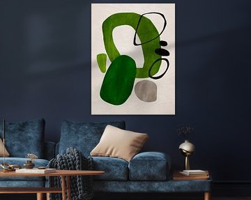 Organische abstracte kunst - kleurentonen van Online Arts