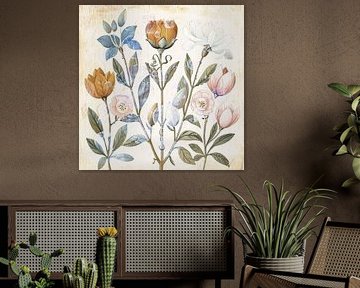 Botanical flowers decorative art