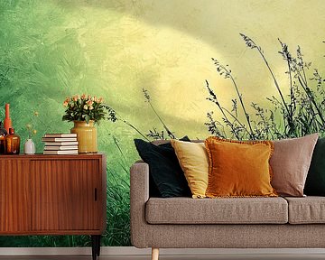abstract green painting