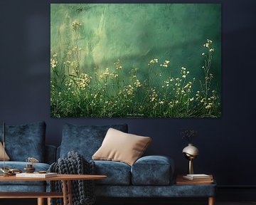 abstract groen schilderij van PixelPrestige