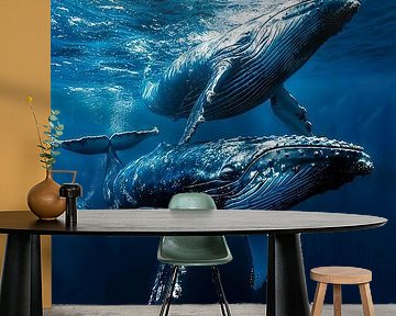 Bultruggen / Walvissen in de oceaan