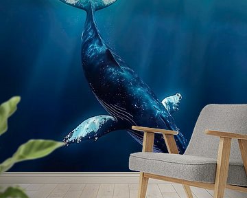 Bultruggen / Walvissen in de oceaan