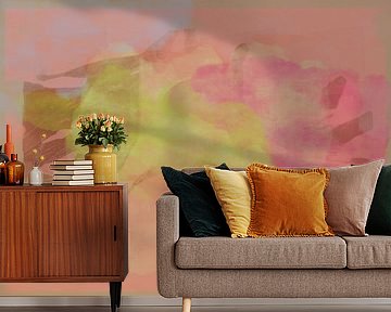 Gelbe, rosa, braune organische Formen. von Dina Dankers