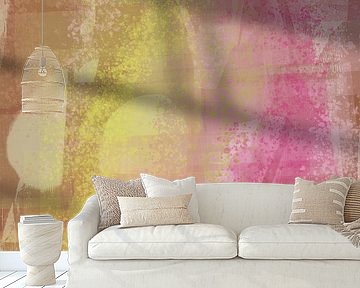 Neonrosa, gelb, organische Terra-Formen. von Dina Dankers