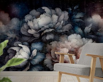 Stilleben mit Blumen im Stil der Alten Meister von Mad Dog Art