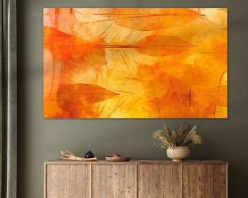 Sonnenaufgang im Herbst in Gelb und Orange