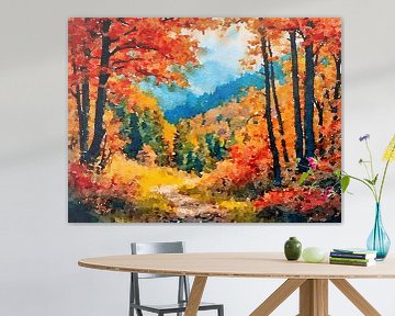 Abstract landschap in de herfst van The Photo Artist