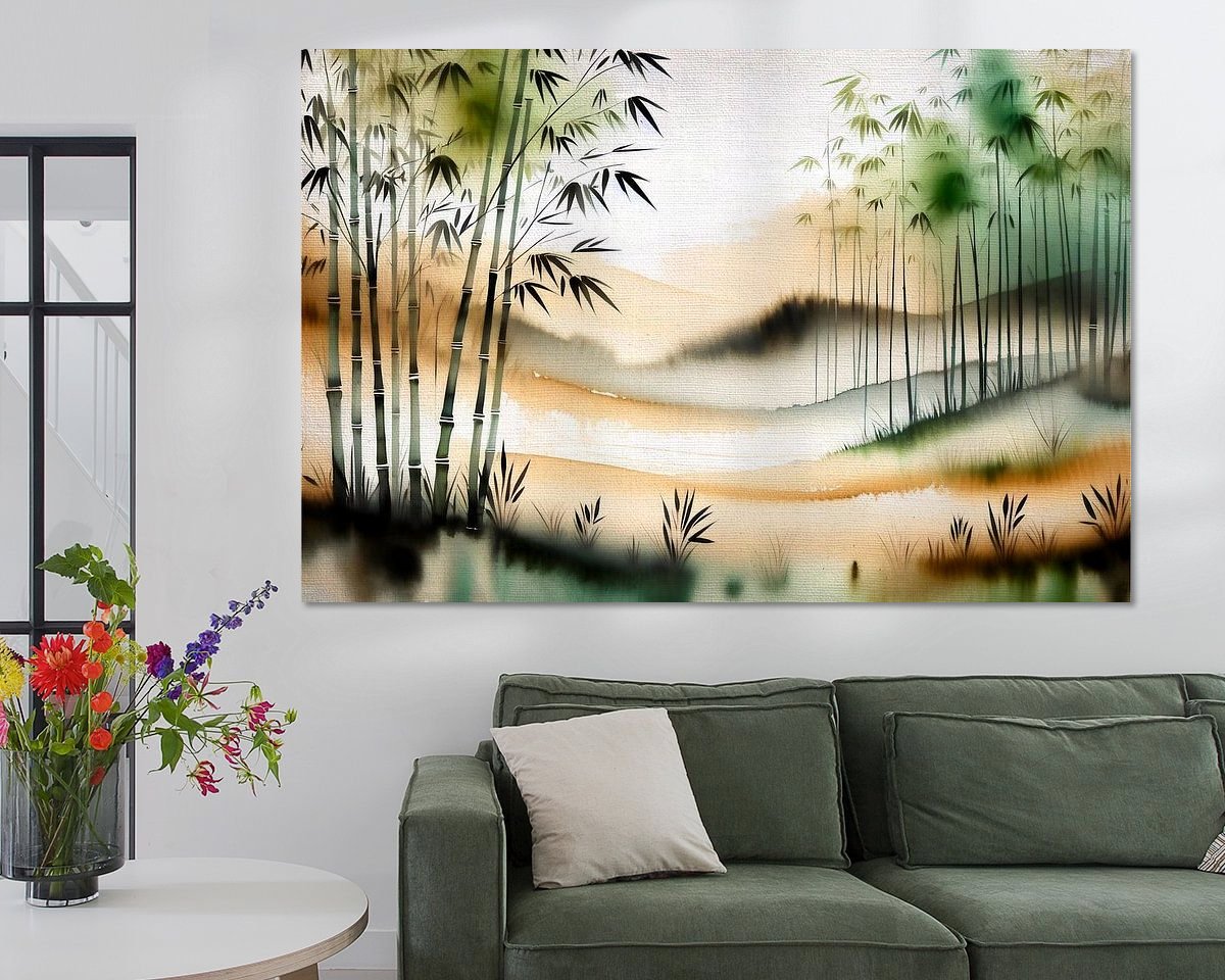 Voorbeeld van het werk in een kamer