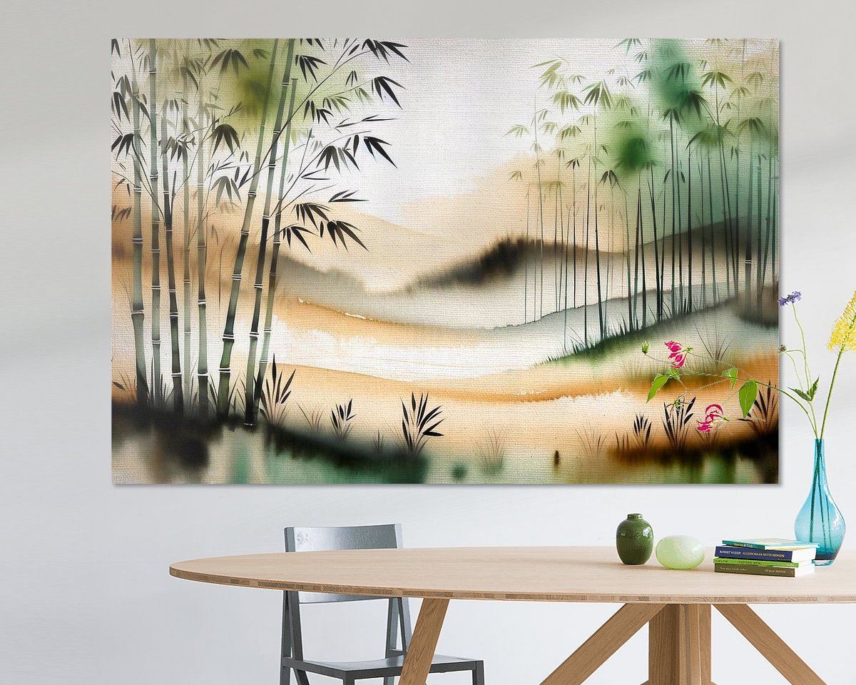 Voorbeeld van het werk in een kamer