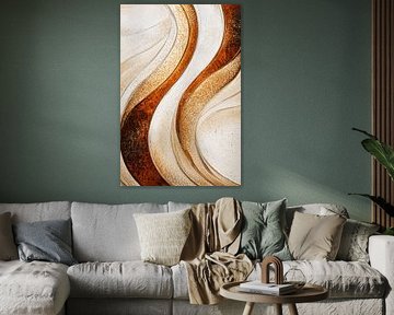Design abstrait aux tons chauds