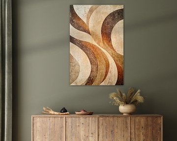 Vagues dynamiques dans des couleurs chaudes sur Imperial Art House