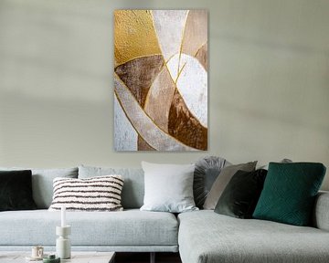 Abstract pattern with golden lines