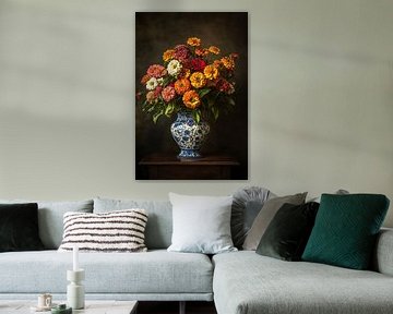 Classic colourful flower arrangement in vase by Imperial Art House