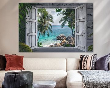 Impressionistic beach panorama