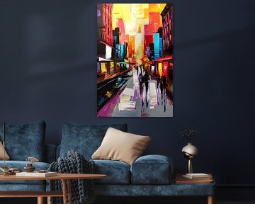 Kleurrijke abstracte stadsweergave van Imperial Art House