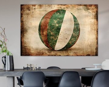 Groen op wit: Abstracte compositie
