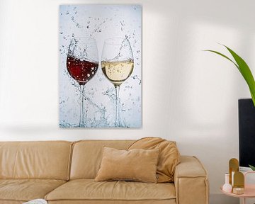 Red and white wine clash by Imperial Art House