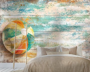 Minimalistische Strandbal Compositie