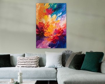 Kleurrijke abstracte bloemen kunst van Imperial Art House