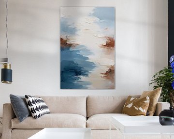 Peinture abstraite aux couleurs apaisantes