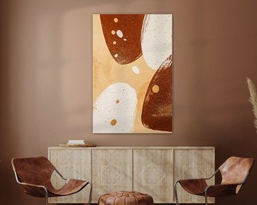 Dessin abstrait chaleureux avec des formes