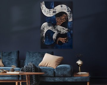 Organische abstracte vormen in contrast van Imperial Art House