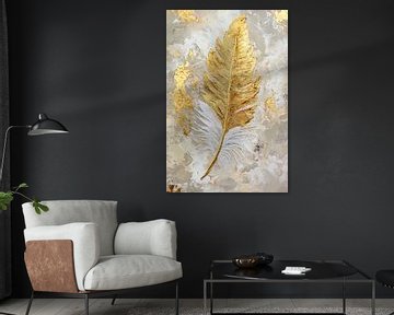 Gouden veer op abstracte achtergrond van Imperial Art House