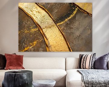 Gouden abstract kunstwerk met textuur van Imperial Art House