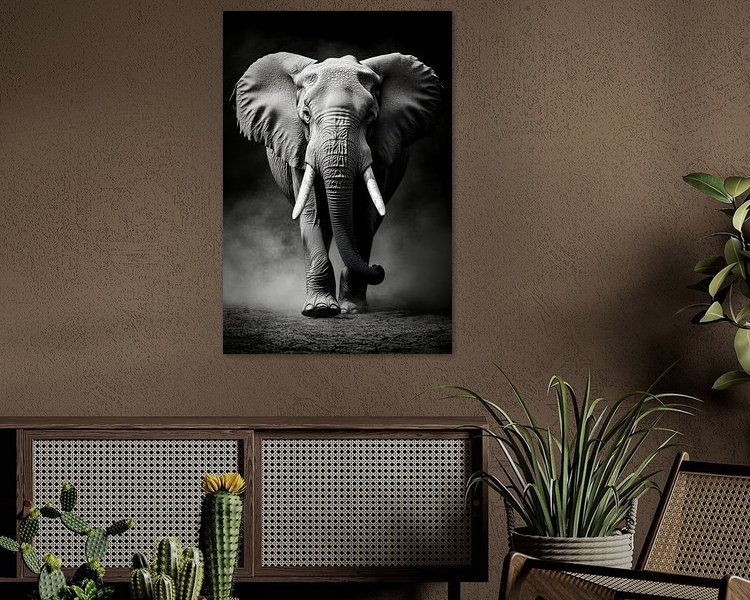 Voorbeeld van het werk in een kamer