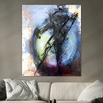 Wanderer im Blau - Malerei