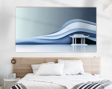 Minimalist illustration of a Japanese pavilion