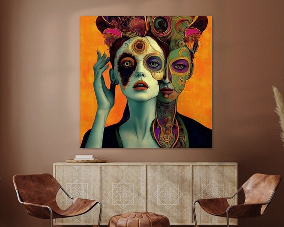 Voorbeeld van het werk in een kamer