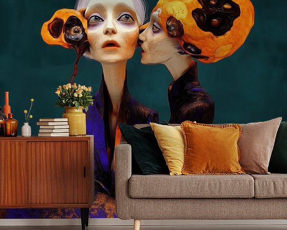 Voorbeeld van het werk in een kamer