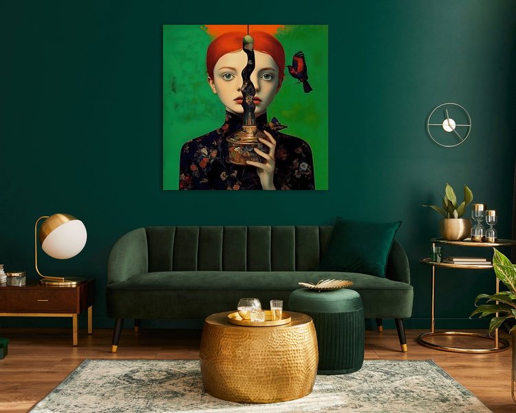 Voorbeeld van het werk in een kamer