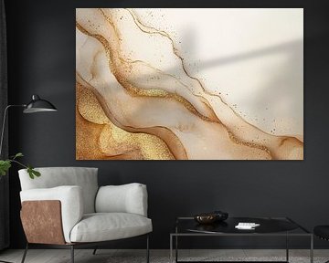 Design élégant avec des couleurs or et beige