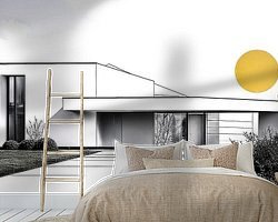 Voorbeeld van het werk in een kamer