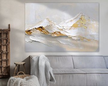 Abstrakte Berglandschaft mit Gold von Imperial Art House