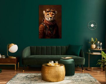 Steampunk Cheetah van Harry Hadders