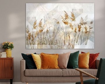 Wild grasses nature collage