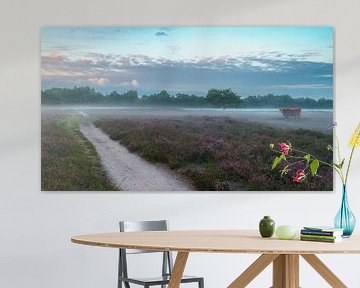 Drentse heide panorama view van Martijn Brink