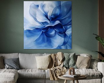 blauw abstract van CanvasbyCaro