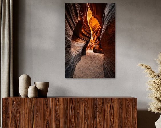 Voorbeeld van het werk in een kamer