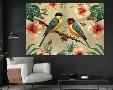 Cheerful Birds on a Branch by Art & Soul Creations